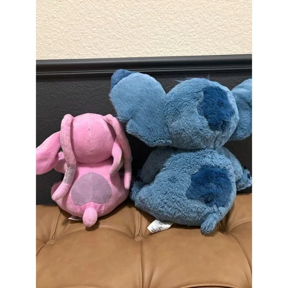 Disney Store Stitch and Angel Plush Set Lilo & Stitch Stuffed Animal Pair 10" - Picture 7 of 16